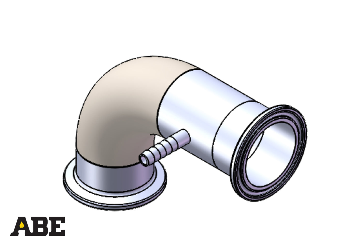 1.5" Tri-Clamp, 90° Injector Elbow