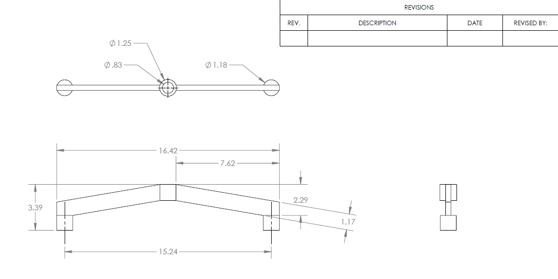 Fermenter/Brite Tank Manway Door Arm