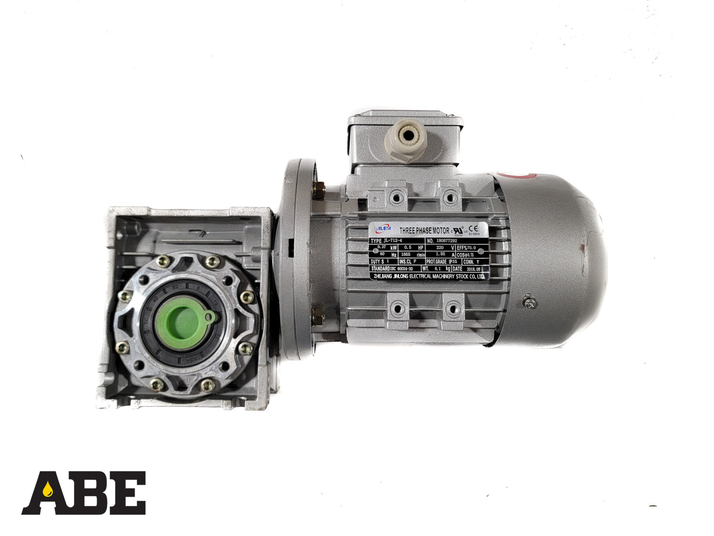 220V, 3 Phase, 60 Hz, Glasspak Elevator Non-Variable Motor & Gearbox