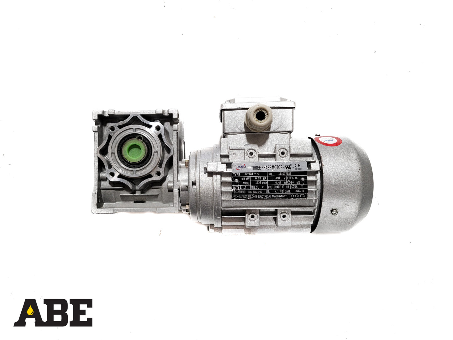 460 V, 3 Phase, 60 Hz Glasspak Cap Sorter Motor & Gearbox