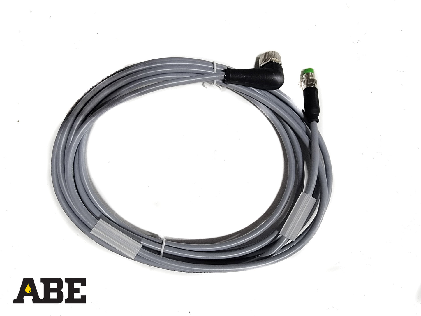 3 Meter 0° M8 Male to 90° M12 Female Cable