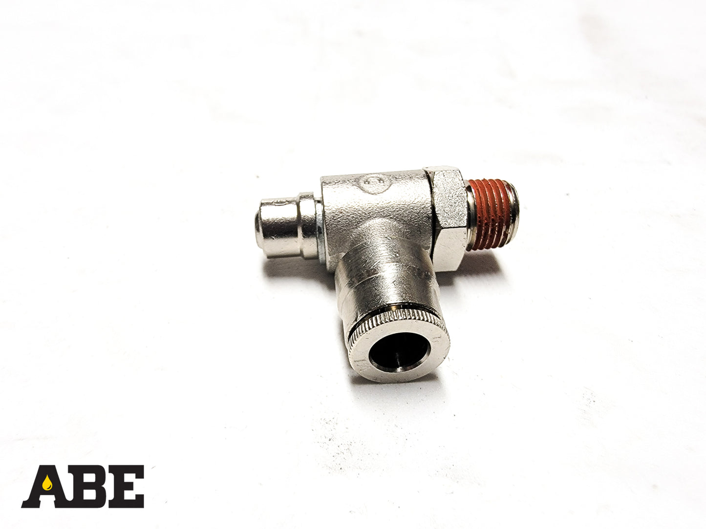 1/4" Push-To-Connect x 1/8"NPT Elbow with Flow Control