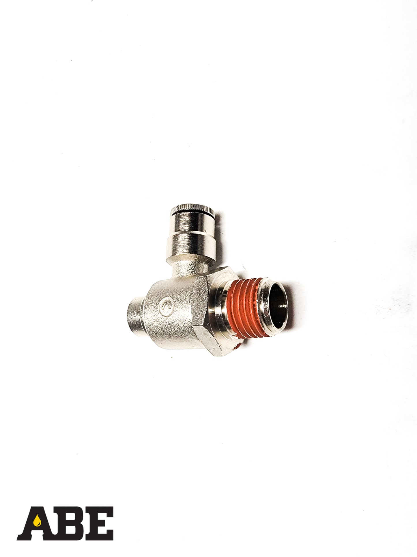 1/4" Push-To-Connect x 1/4"NPT Elbow with Flow Control
