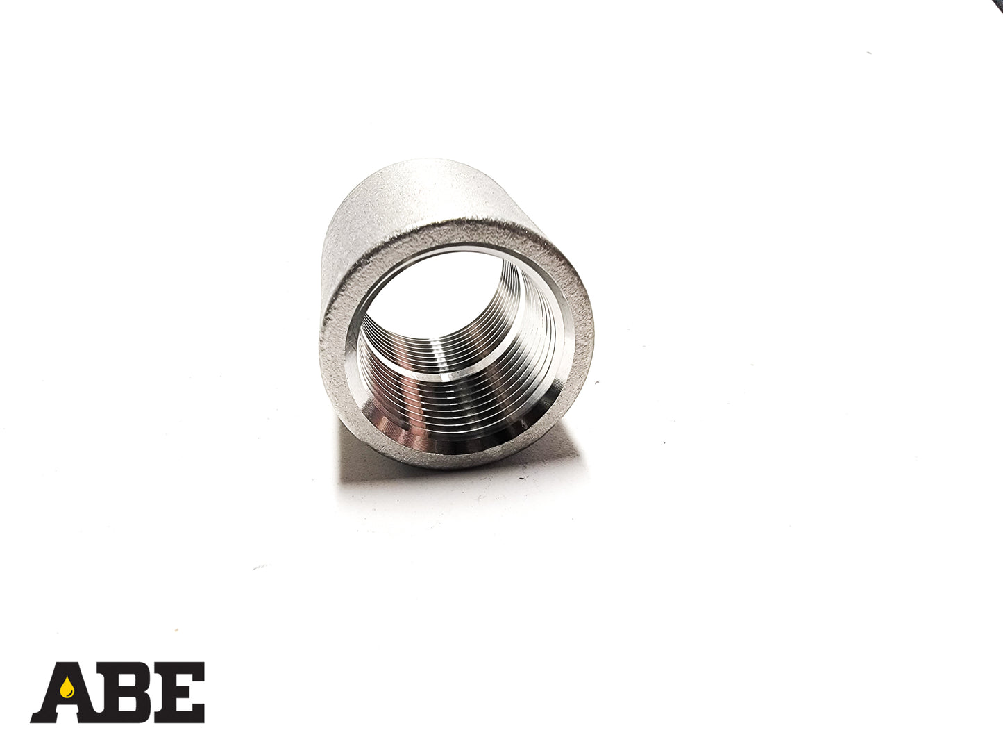 1" FPT Stainless Steel Coupling