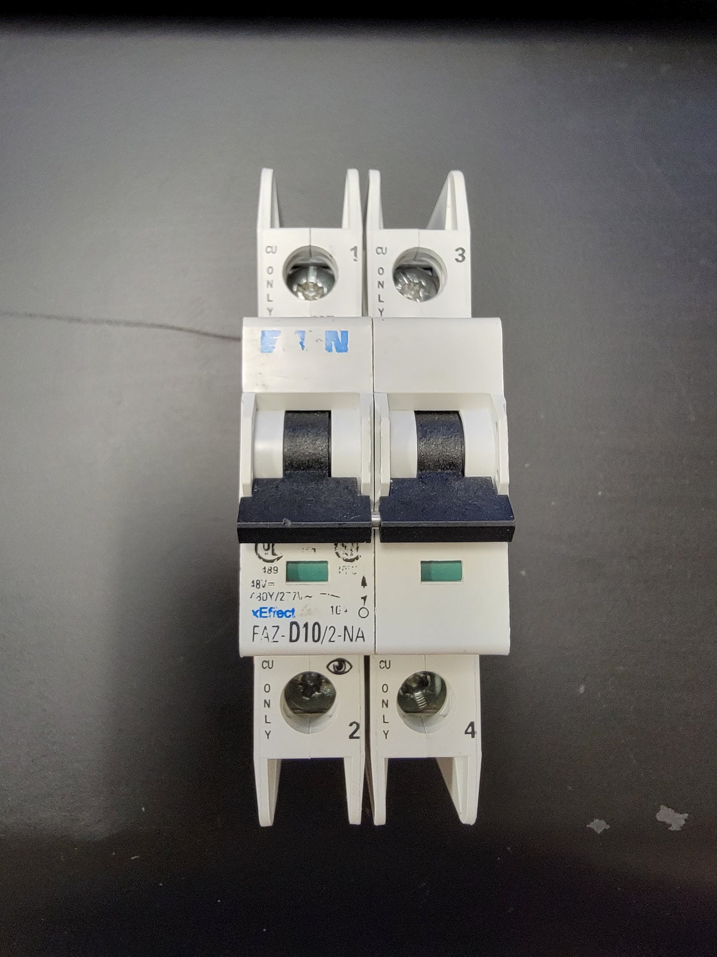 USED-CIRCUIT BREAKER, 10AMP, 480Y/277VAC/96VDC, 2-POLE, D-CURVE